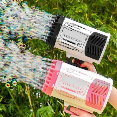 Pistola Sparabolle - 69 Fori, 1000+ Bolle/min, Luci LED | BUBBLEPUFF