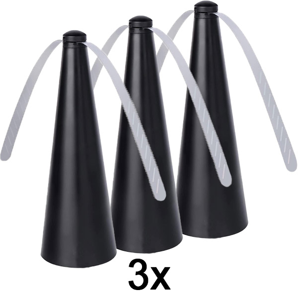 3x Ventilatore repellente per mosche – senza sostanze chimiche, senza spray, tiene le mosche lontane da cibo e tavoli | FLYBEGONE